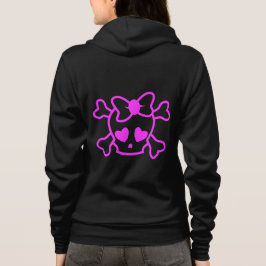 Roze meisjes emo schedel met boegnaam tienerhoodie hoodie