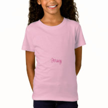 Roze meisjes fijne jersey T-shirt