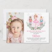 Roze meisjes Foto Suar Plum Fairy Birthday Kaart (Voorkant)