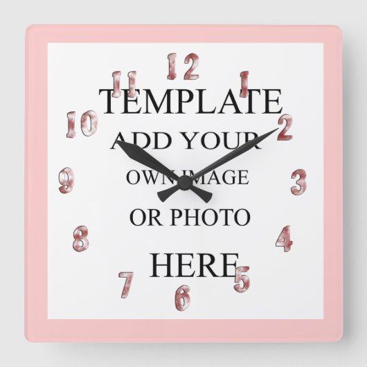 Roze meisjes Fotodecor wandklok op maat (Voorkant)