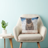 Roze meisjes gepersonaliseerde Quokka Cushion Kussen (Stoel)