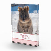 Roze Meisjes Gepersonaliseerde Quokka op het stran Fotoblokken (Rechts)