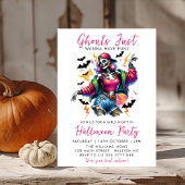 Roze Meisjes Ghouls Night Out Volwassen Halloween  Kaart