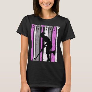 Roze meisjes Hockey Birthday Thlek Daughter Niece T-shirt
