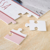 Roze meisjes Kinder Quokka strand Aangepast Puzzle Legpuzzel (Zijkant)