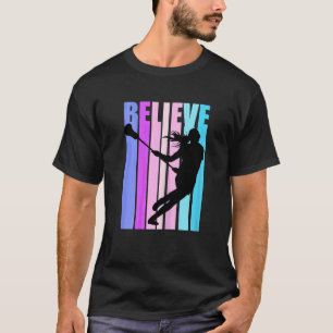 Roze meisjes Lacrosse Player Coach Team Coaching M T-shirt