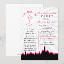 Roze meisjes nacht uit in de stad Bachelorette Par