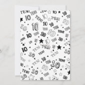 Roze Meisjes Nummer Tien Verjaardagsfeestje Kaart (Achterkant)