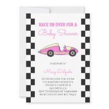Roze Meisjes Retro Race Auto Baby Borrel