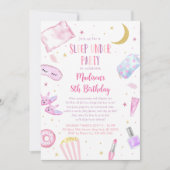 Roze meisjes slapen onder de verjaardag kaart (Voorkant)