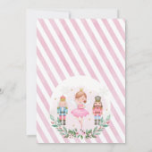 Roze meisjes Sugar Plum Fairy Birthday Invitation Kaart (Achterkant)