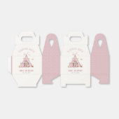 Roze Meisjes Tent Sleepover Slumber Verjaardagsfee Bedankdoosjes (Uitgevouwen)