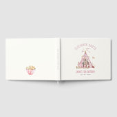 Roze Meisjes Tent Sleepover Slumber Verjaardagsfee Gastenboek (Volledig)