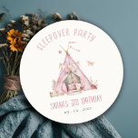 Roze Meisjes Tent Sleepover Slumber Verjaardagsfee Ronde Kartonnen Onderzetter<br><div class="desc">Als u een ander bijpassend product of aanpassing nodig hebt,  bericht dan via Zazzle.</div>