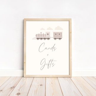 Roze Meisjes Trein Verjaardagskaarten en Giften Te Poster