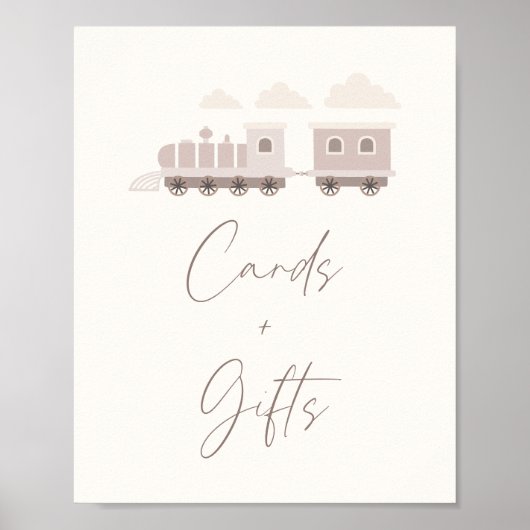 Roze Meisjes Trein Verjaardagskaarten en Giften Te Poster (Voorkant)