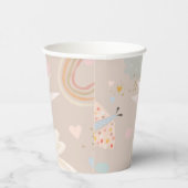 Roze Meisjes Verjaardag Custom Papieren Beker (Rechts)