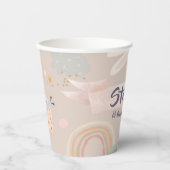 Roze Meisjes Verjaardag Custom Papieren Beker (Voorkant)
