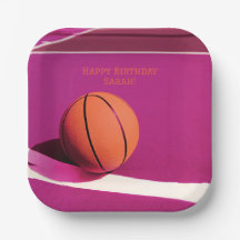 Roze Meisjes Verjaardagsfeest Basketbal