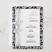 Roze meisjes Western Baby shower Kaart (Achterkant)