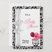 Roze meisjes Western Baby shower Kaart (Voorkant)