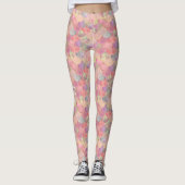  Roze Meisjes Zeemeermin Visschaal Leggings (Voorkant)