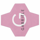 Roze meisjesaangepaste naam en Monogram letter Voetbal (Enkel)