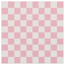 Roze Meisjesachtig Geruit Geruit Motief Retro Stof