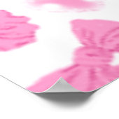 Roze Meisjesachtig Haarbandjes Patroon Mooie Haar  Poster (Hoek)