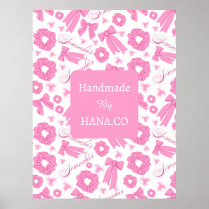 Roze Meisjesachtig Haarbandjes Patroon Mooie Haar Poster