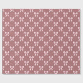 Roze Meisjesachtig Lint Inpakpapier (Vlak)