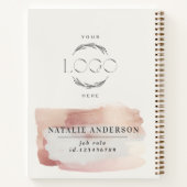 Roze meisjesachtig rose goud modern stijlvol jouw  notitieboek (Achterkant)