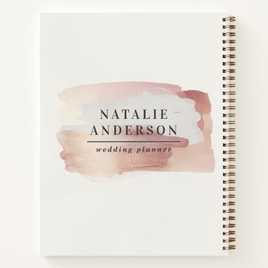 Roze meisjesachtig roze goud modern stijlvol jouw notitieboek (Achterkant)