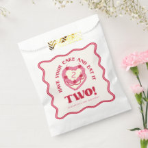 Roze Meisjesachtig 'Taart en Opeten Twee' Verjaard
