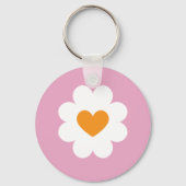 Roze meisjesachtige aangepaste quote sleutelhanger (Achterkant)