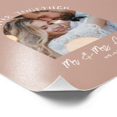 Roze meisjesachtige boog foto trouwcadeau huisdeco foto afdruk (Hoek)