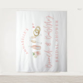 roze meisjesachtige champagne bruidsfeest wandkleed (Voorkant)