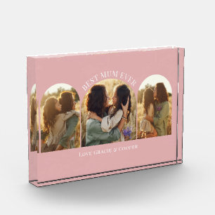 Roze meisjesachtige elegante boog multi foto beste