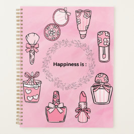 Roze Meisjesachtige Esthetische Achtergrond Planner