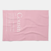 Roze Meisjesachtige Fun Beste Ooit Neef Definitie Theedoek (Horizontaal)