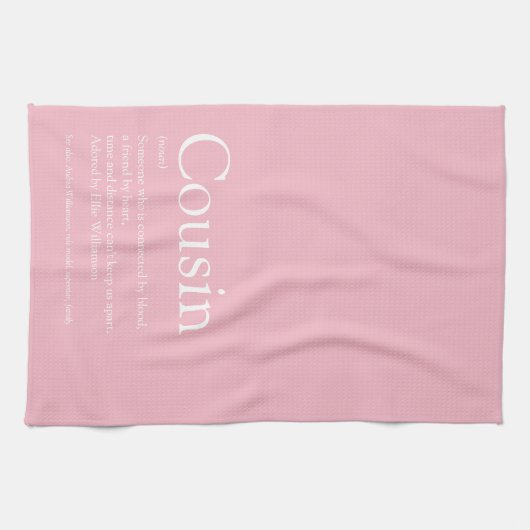 Roze Meisjesachtige Fun Beste Ooit Neef Definitie Theedoek (Horizontaal)