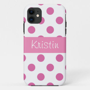 Roze meisjesachtige Iphone 5 hoezen met stippen