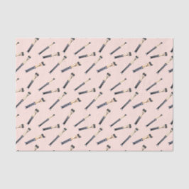 Roze Meisjesachtige Make-up Kwasten (Design 74 Roz Tissuepapier