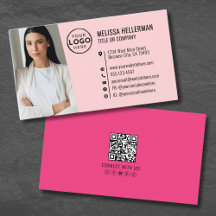 Roze Meisjesachtige QR Code Foto Logo