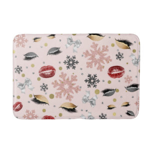 Roze Meisjesachtige Schoonheid Make-up Vakantie Ke Badmat