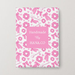 Roze Meisjesachtige Scrunchies Patroon Mooie Haar  Button
