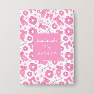 Roze Meisjesachtige Scrunchies Patroon Mooie Haar  Button