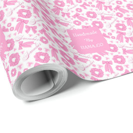 Roze Meisjesachtige Scrunchies Patroon Mooie Haar  Cadeaupapier