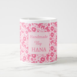 Roze Meisjesachtige Scrunchies Patroon Mooie Haar  Grote Koffiekop