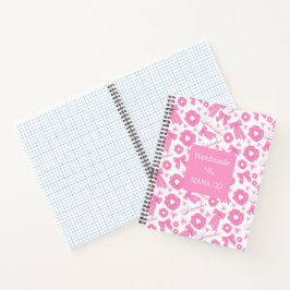 Roze Meisjesachtige Scrunchies Patroon Mooie Haar  Notitieboek